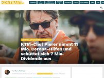 Bild zum Artikel: KTM-Chef Pierer nimmt 11 Mio. Corona-Hilfen und schüttet sich 7 Mio. Dividende aus