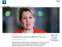 Bild zum Artikel: Bundesfamilienministerin Giffey tritt zurück