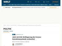 Bild zum Artikel: Jetzt wird die Verlängerung des Corona-Ausnahmezustands vorbereitet