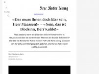 Bild zum Artikel: INTERVIEW - «Das muss Ihnen doch klar sein, Herr Maassen!» – «Nein, das ist Blödsinn, Herr Kuhle!»