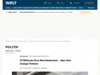 Bild zum Artikel: 27 Millionen Euro Betriebskosten – aber kein einziger Patient