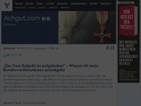 Bild zum Artikel: “Das freie Subjekt ist aufgehoben” – warum ich mein Bundesverdienstkreuz zurückgebe