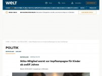 Bild zum Artikel: Stiko-Mitglied warnt vor Impfkampagne für Kinder ab zwölf Jahren