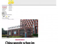 Bild zum Artikel: China wusste schon im September 2019 von Corona