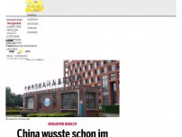 Bild zum Artikel: China wusste schon im September 2019 von Corona