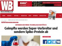 Bild zum Artikel: Geimpfte werden Super-Verbreiter und sondern Spike-Protein ab