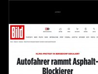 Bild zum Artikel: Klima-Protest eskaliert - Autofahrer rammt Asphalt- Blockierer