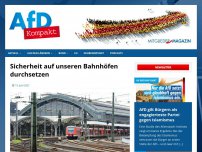 Bild zum Artikel: Sicherheit auf unseren Bahnhöfen durchsetzen