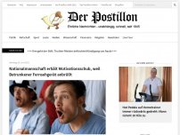 Bild zum Artikel: Nationalmannschaft erhält Motivationsschub, weil Betrunkener Fernsehgerät anbrüllt