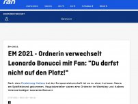 Bild zum Artikel: 'Halt stop!' - Ordnerin will Bonucci aufhalten