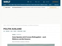 Bild zum Artikel: Ganz Spanien wird Corona-Risikogebiet – auch Mallorca und die Kanaren