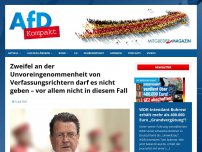 Bild zum Artikel: Zweifel an der Unvoreingenommenheit von Verfassungsrichtern darf es nicht geben – vor allem nicht in diesem Fall