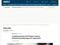 Bild zum Artikel: Landeskassenarzt-Chef fordert massive Freiheitseinschränkungen für Ungeimpfte