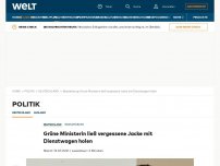 Bild zum Artikel: Grüne Ministerin ließ vergessene Jacke mit Dienstwagen holen