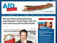 Bild zum Artikel: Wer den Steuerzahlergedenktag zukünftig eher im Jahr feiern will, der muss sein Kreuz bei der AfD machen