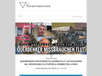 Bild zum Artikel: Querdenker instrumentalisieren Flut: Sie kassieren ab, verhöhnen Flutopfer & verbreiten Lügen