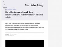 Bild zum Artikel: DER ANDERE BLICK - Die billigste Ausrede nach dem Hochwasser: Der Klimawandel ist an allem schuld