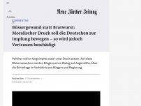 Bild zum Artikel: KOMMENTAR - Büssergewand statt Bratwurst: Moralischer Druck soll die Deutschen zur Impfung bewegen – so wird jedoch Vertrauen beschädigt