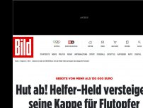 Bild zum Artikel: Höchstgebot bei 130 000 Euro - Helfer-Held versteigert seine Kappe