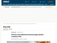 Bild zum Artikel: Chef des Gesundheitsausschusses gegen Spahns Lockdown-Plan