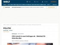 Bild zum Artikel: CDU rutscht in Umfrage auf 23 Prozent ab – Mehrheit für Grün-Rot-Rot