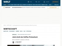 Bild zum Artikel: Jetzt droht der Kaffee-Preisschock