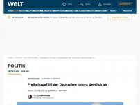 Bild zum Artikel: Freiheitsgefühl der Deutschen nimmt deutlich ab