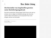 Bild zum Artikel: Die Hersteller von Impfstoffen geraten unter Rechtfertigungsdruck