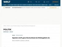 Bild zum Artikel: Spanien stuft ganz Deutschland als Risikogebiet ein