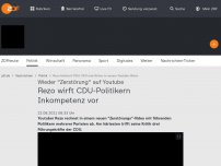 Bild zum Artikel: Rezo wirft CDU-Politikern Inkompetenz vor