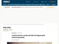 Bild zum Artikel: Justizministerin Lambrecht hält 2G-Regelung für verfassungswidrig