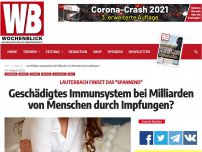 Bild zum Artikel: Geschädigtes Immunsystem bei Milliarden von Menschen durch Impfungen?