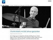 Bild zum Artikel: Rolling-Stones-Schlagzeuger Charlie Watts ist tot