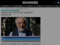 Bild zum Artikel: Harte Kritik: Dieter Hallervorden zerlegt die Gender-Sprache