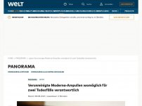 Bild zum Artikel: Verunreinigte Moderna-Ampullen womöglich für zwei Todesfälle verantwortlich