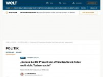 Bild zum Artikel: „Corona bei 80 Prozent der offiziellen Covid-Toten wohl nicht Todesursache“