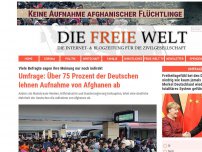 Bild zum Artikel: Fast 80 Prozent der Deutschen lehnen Aufnahme von Afghanen ab