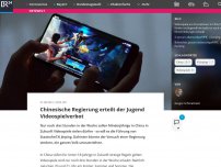 Bild zum Artikel: Chinesische Regierung erteilt der Jugend Videospielverbot