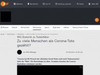 Bild zum Artikel: Zu viele Menschen als Corona-Tote gezählt?