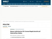 Bild zum Artikel: Neues Leitkriterium für Corona-Regeln beruht auf fehlerhaften Zahlen