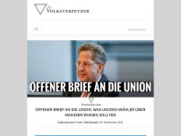 Bild zum Artikel: Offener Brief an die Union: Was Unions-Wähler über Maaßen wissen sollten