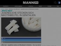 Bild zum Artikel: Gefährlicher Trend „White Snus“ – Jugendliche stecken sich Nikotinbeutel in Genitalien