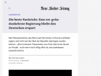 Bild zum Artikel: KOMMENTAR - Die beste Nachricht des Abends: Eine rot-grün-dunkelrote Regierung bleibt den Deutschen wahrscheinlich erspart