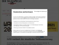 Bild zum Artikel: NPD verliert die staatliche Teilfinanzierung