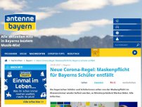 Bild zum Artikel: Neue Corona-Regel: Maskenpflicht für Bayerns Schüler entfällt