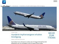 Bild zum Artikel: United Airlines entlässt 600 Impfverweigerer