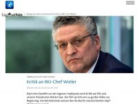 Bild zum Artikel: Zweifel an Impfquote: Kritik an RKI-Chef Wieler