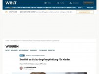 Bild zum Artikel: Zweifel an Stiko-Impfempfehlung für Kinder