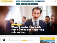 Bild zum Artikel: Warum weder Kurz noch seine ÖVP in der Regierung sein sollten