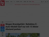 Bild zum Artikel: Wegen Brandgefahr: Beliebtes E-Auto-Modell darf nur mit 15 Meter Abstand parken